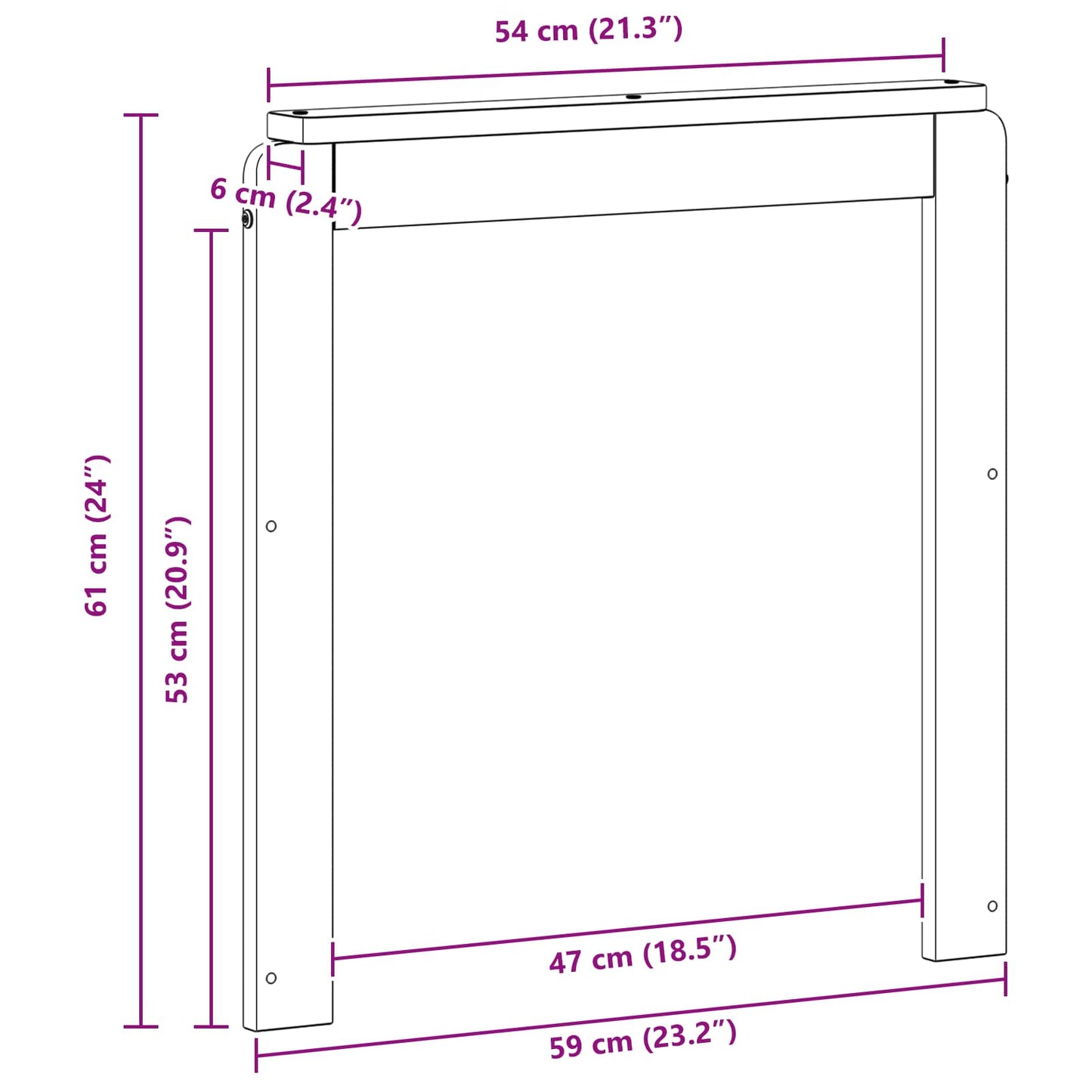 Armlæn 2 pcs Brun 59 x 6 x 61 cm Konstrueret træ