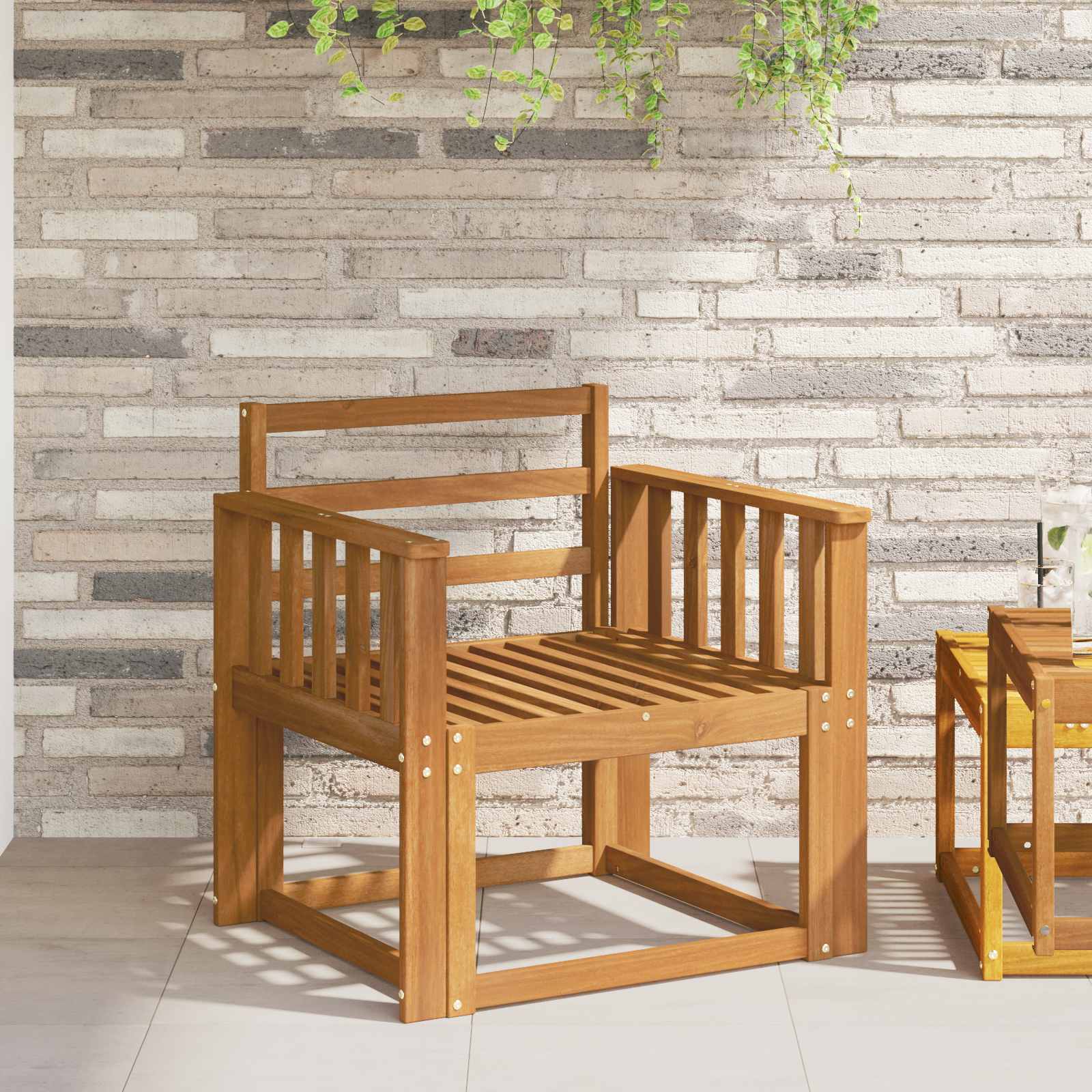 Armlænet 2 pcs Brun 60 x 6 x 61 cm Konstrueret træ billede