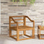Armlæn 2 pcs Naturfarvet 59 x 4 x 73 cm Massivt Akacietræ
