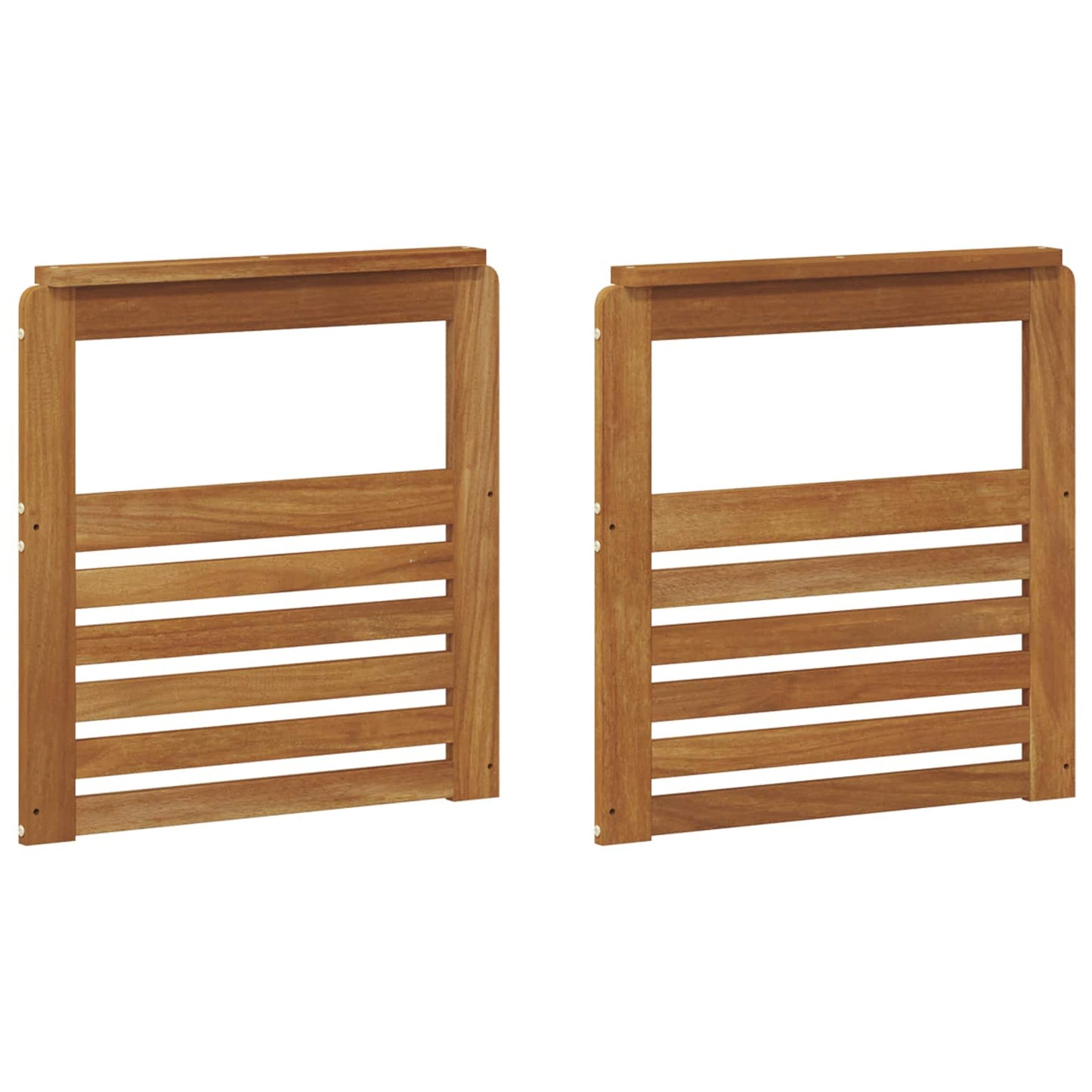 Armlæn 2 pcs Brun 59 x 6 x 61 cm Konstrueret træ