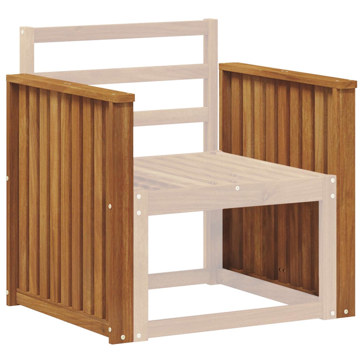 Armlænet 2 pcs Brun 60 x 6 x 61 cm Konstrueret træ