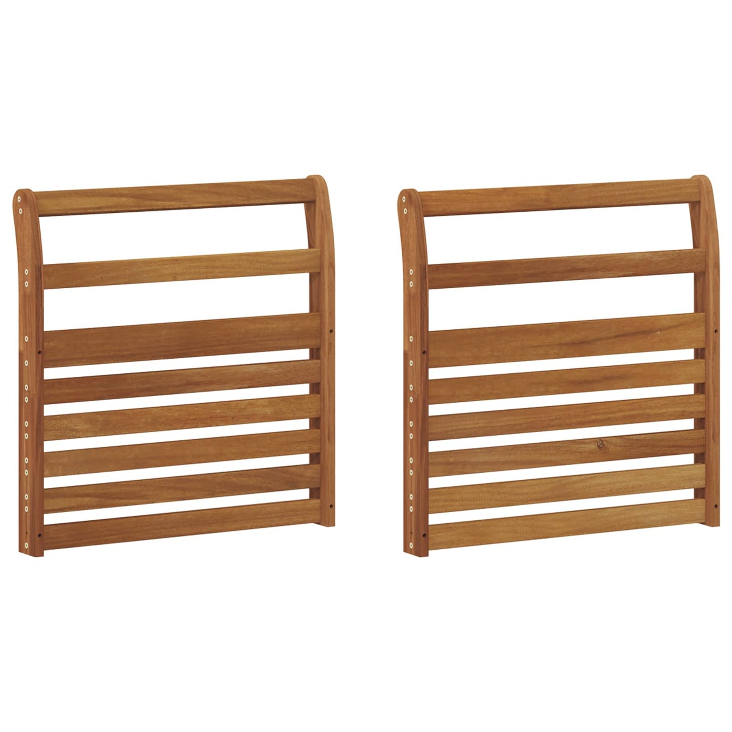 Armlæn 2 pcs Naturfarvet 58,5 x 8 x 60 cm Massivt Akacietræ