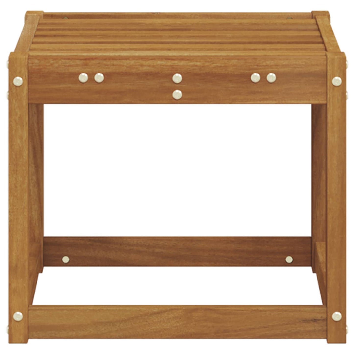 Skammel Bænk Massivt Akacietræ Naturfarvet 43 x 43 x 37 cm