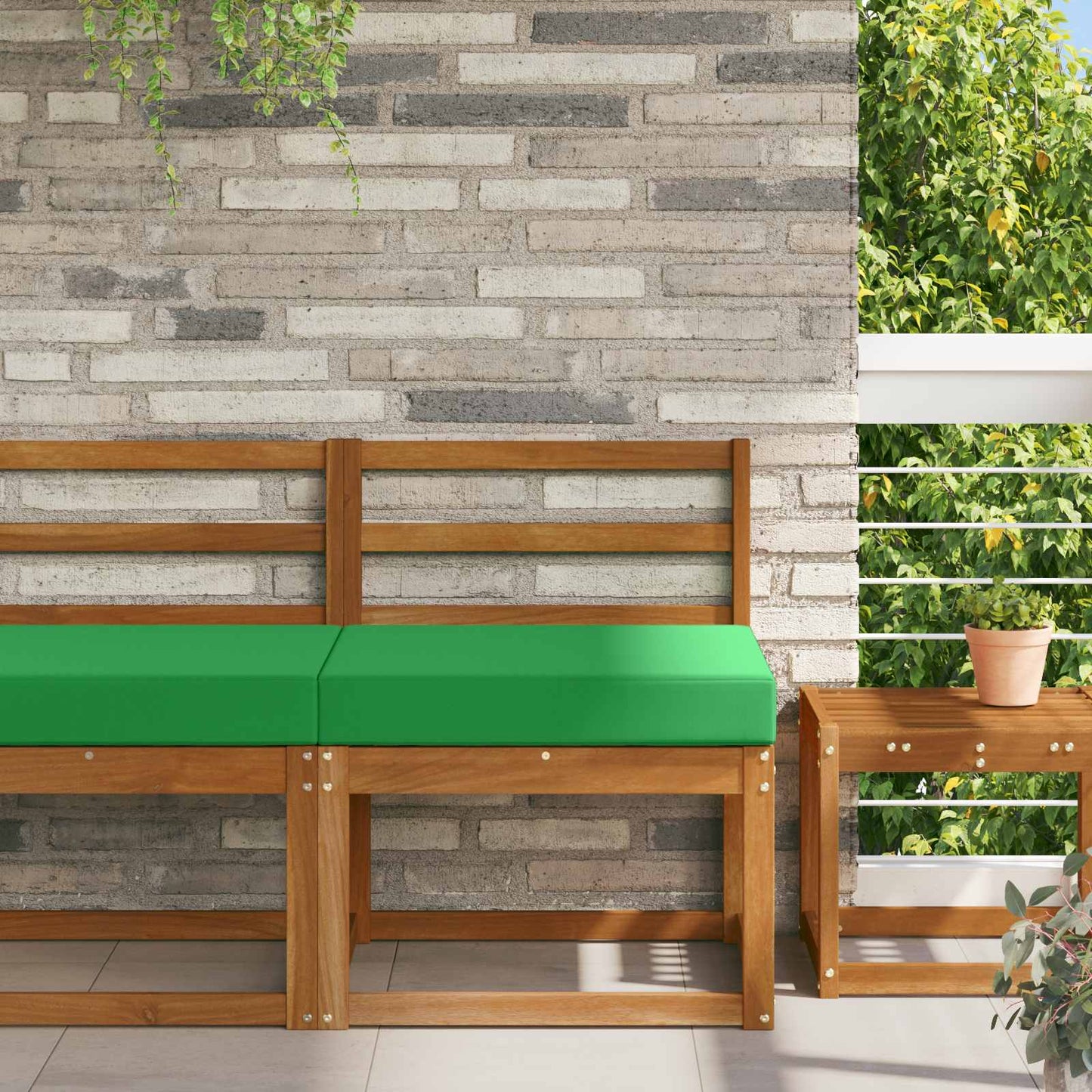Udendørs Sofa Pude Grøn 60 x 60 x 8 cm Polyester
