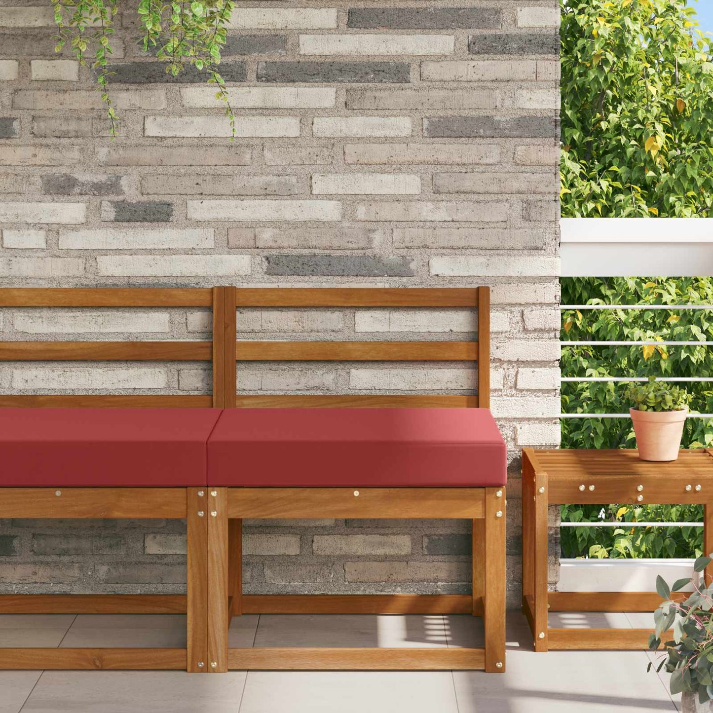 Udendørs Sofa Pude Vinrød 60 x 60 x 8 cm Polyester
