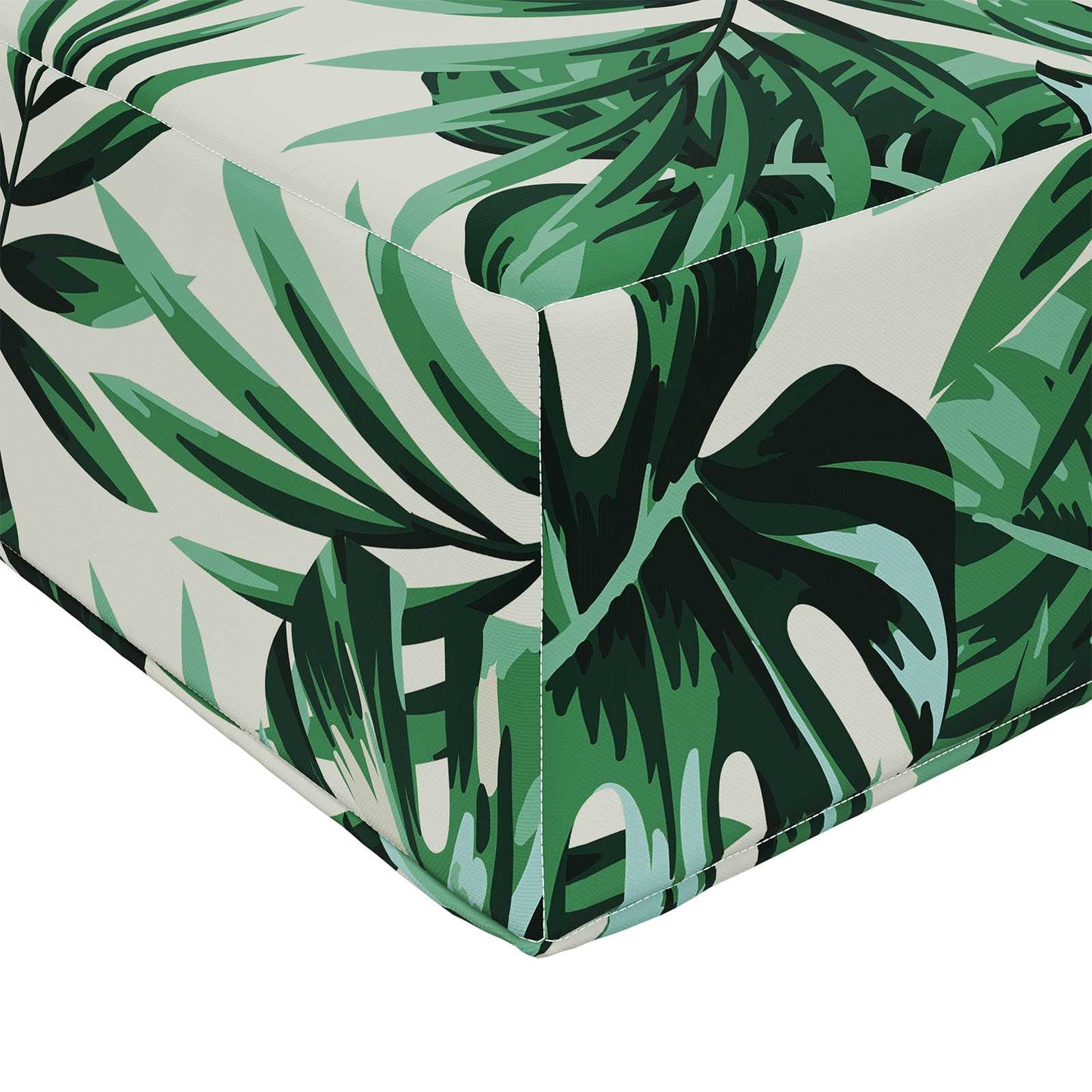 Udendørs Sofa Pude Bladmønster 60 x 60 x 8 cm Polyester