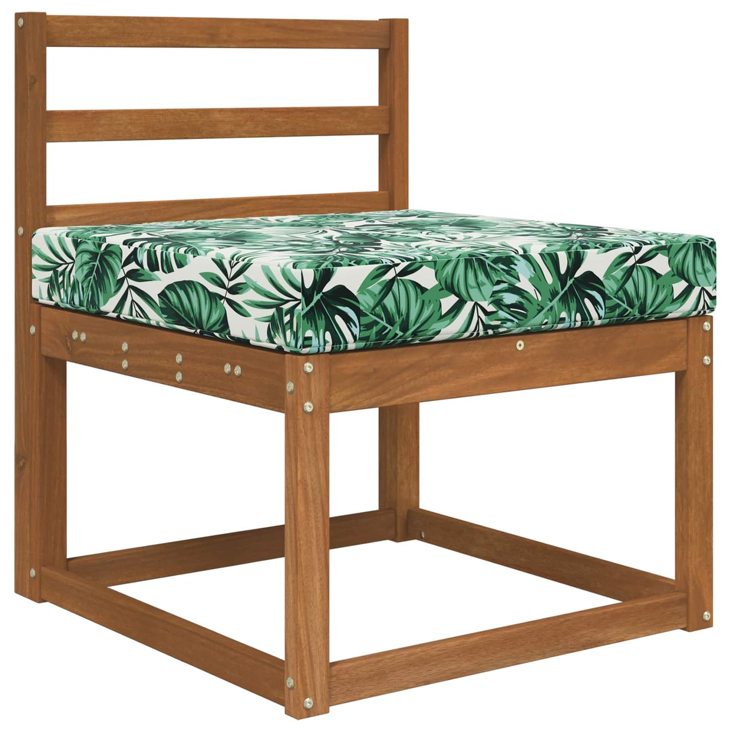 Udendørs Sofa Pude Bladmønster 60 x 60 x 8 cm Polyester