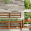 Udendørs Sofa Pude Bladdesign 60 x 60 x 8 cm Polyester