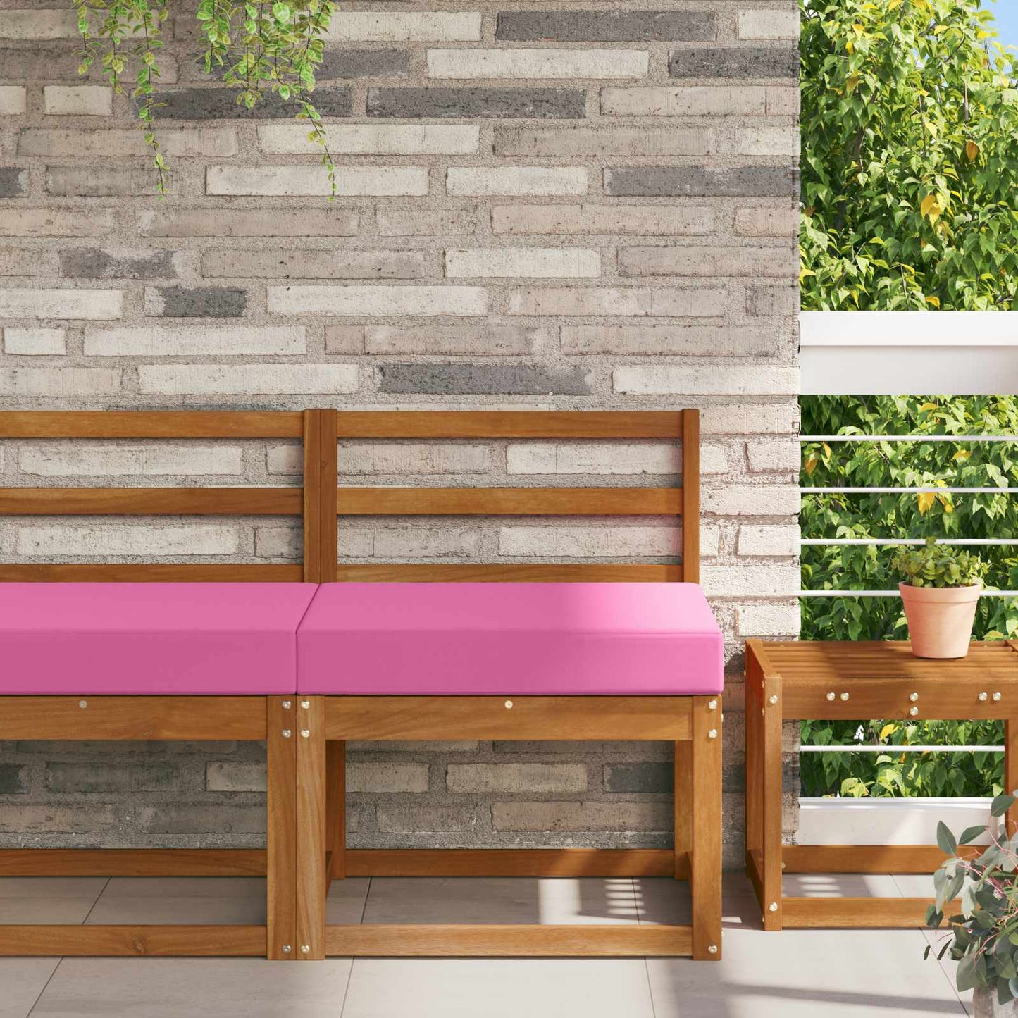 Udendørs Sofa Pude Lyserød 60 x 60 x 8 cm Polyester