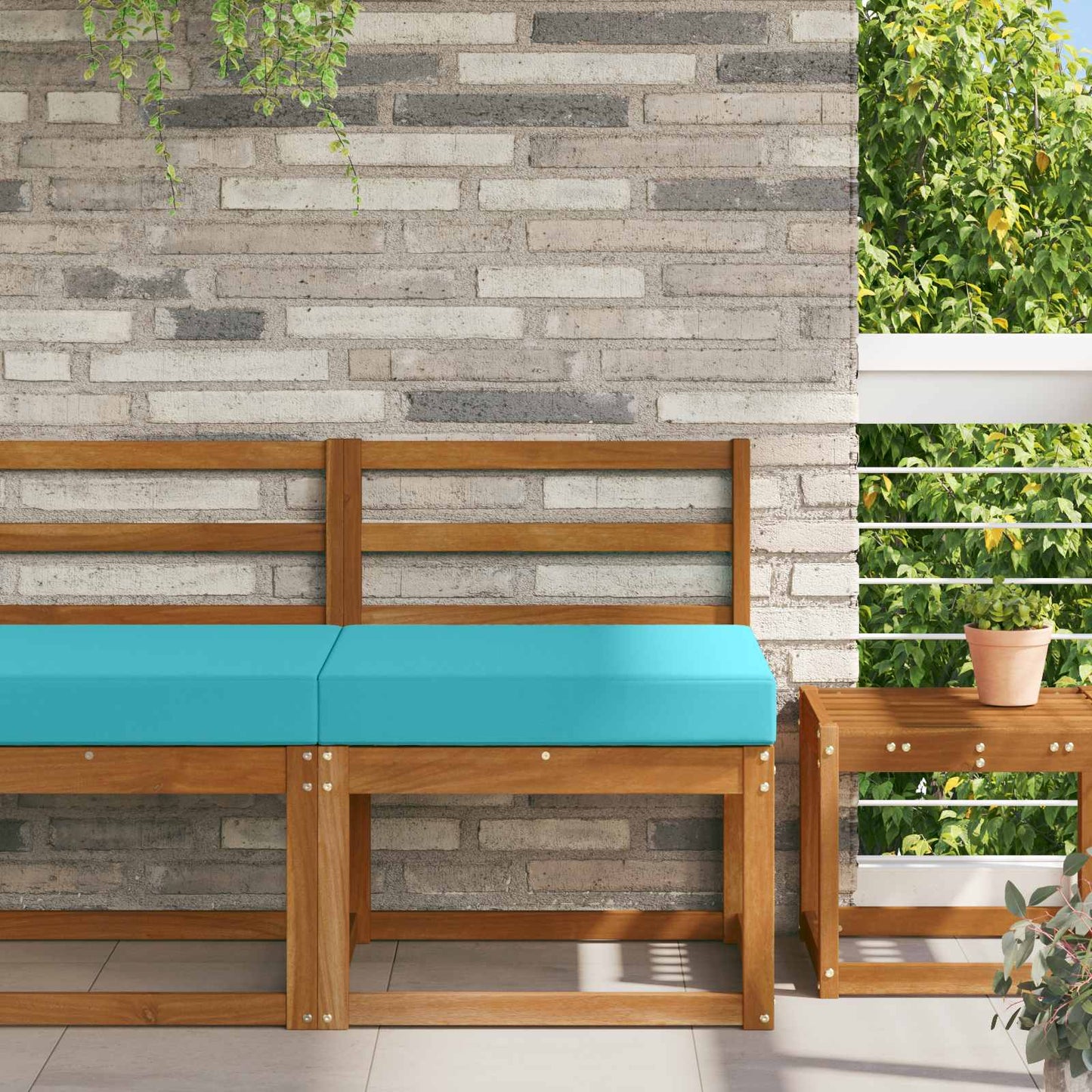 Udendørs Sofa Pude Turkis 60 x 60 x 8 cm Polyester
