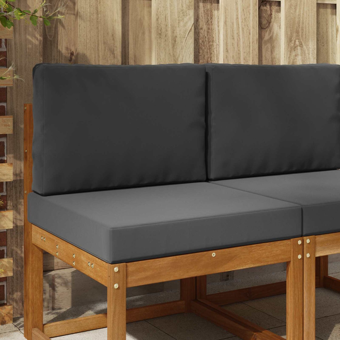 Udendørs Sofa Pude 2 pcs Antracit Polyester