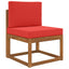 Udendørs Sofa Pude 2 pcs Rød Polyester