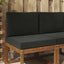 Udendørs Sofa Pude 2 pcs Sort Polyester