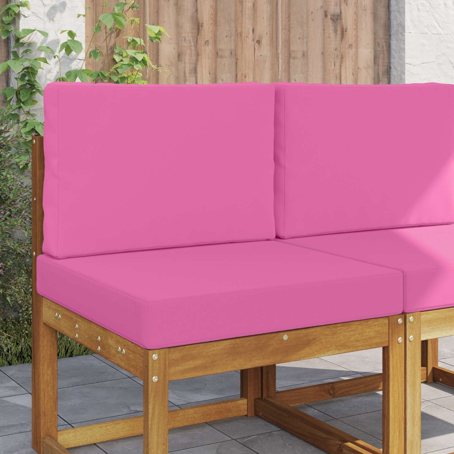 Udendørs Sofa Pude 2 pcs Lyserød Polyester