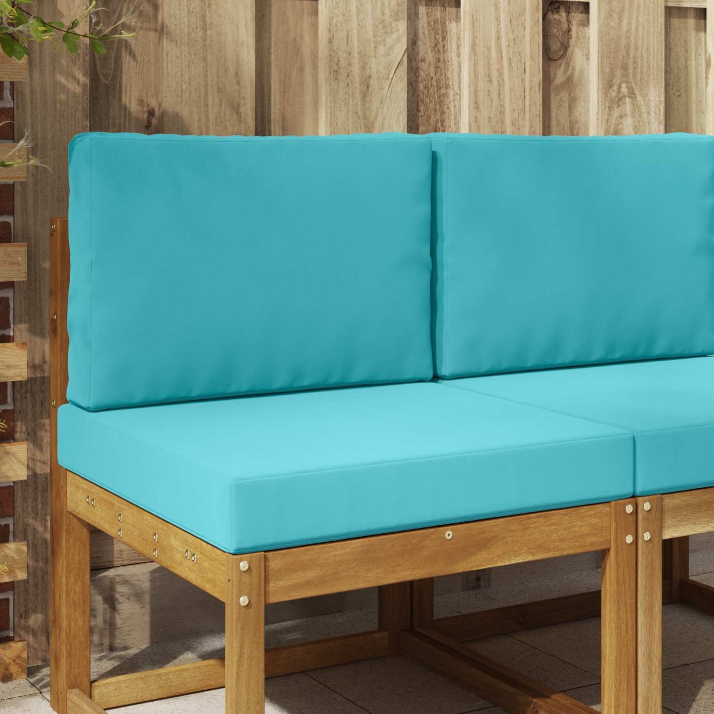 Udendørs Sofa Pude 2 pcs Turkis Polyester