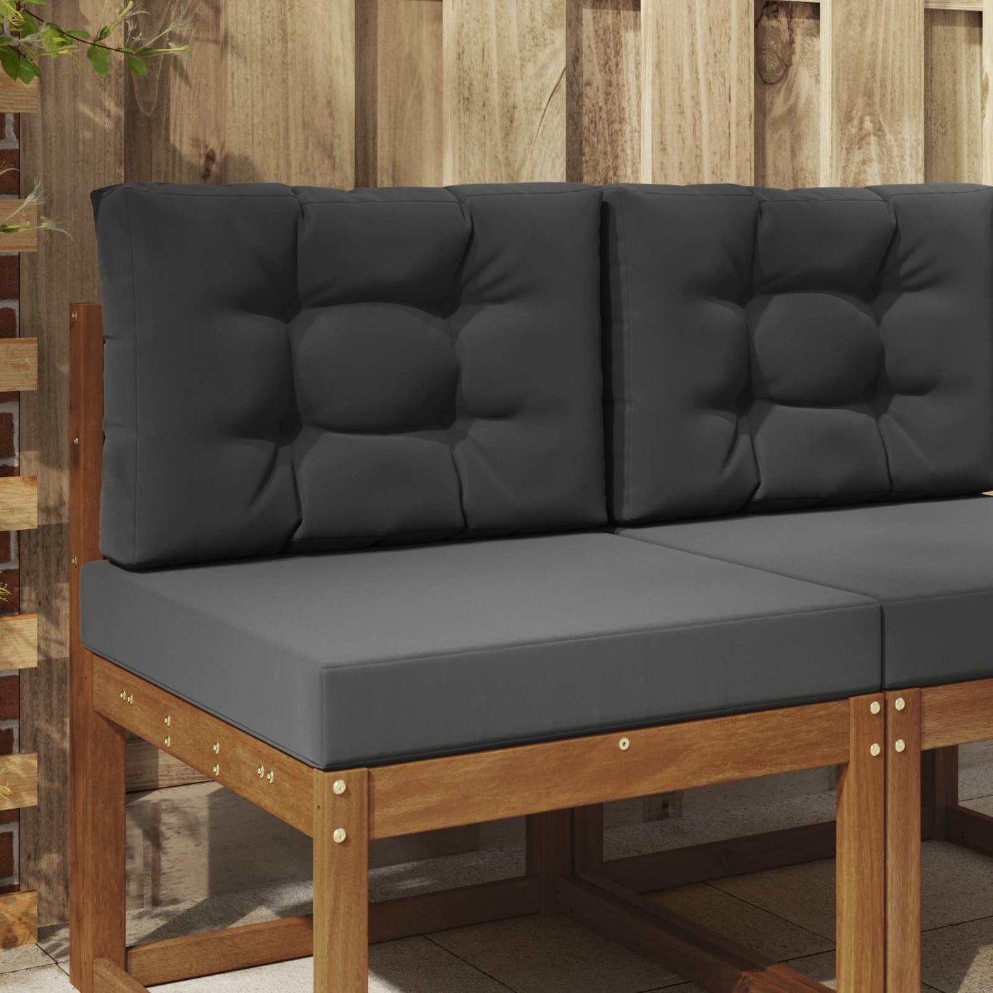 Udendørs Sofa Pude 2 pcs Antracit Polyester