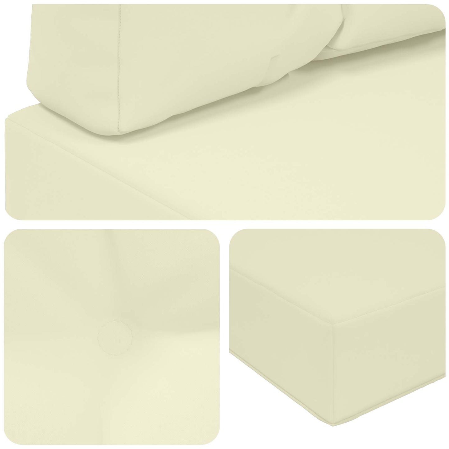 Udendørs Sofa Pude 2 pcs Creme Polyester