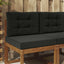 Udendørs Sofa Pude 2 pcs Sort Polyester