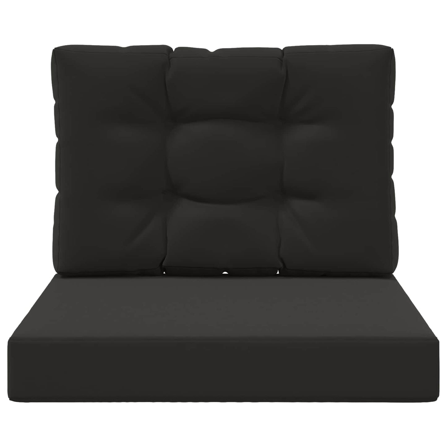 Udendørs Sofa Pude 2 pcs Sort Polyester