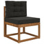 Udendørs Sofa Pude 2 pcs Sort Polyester