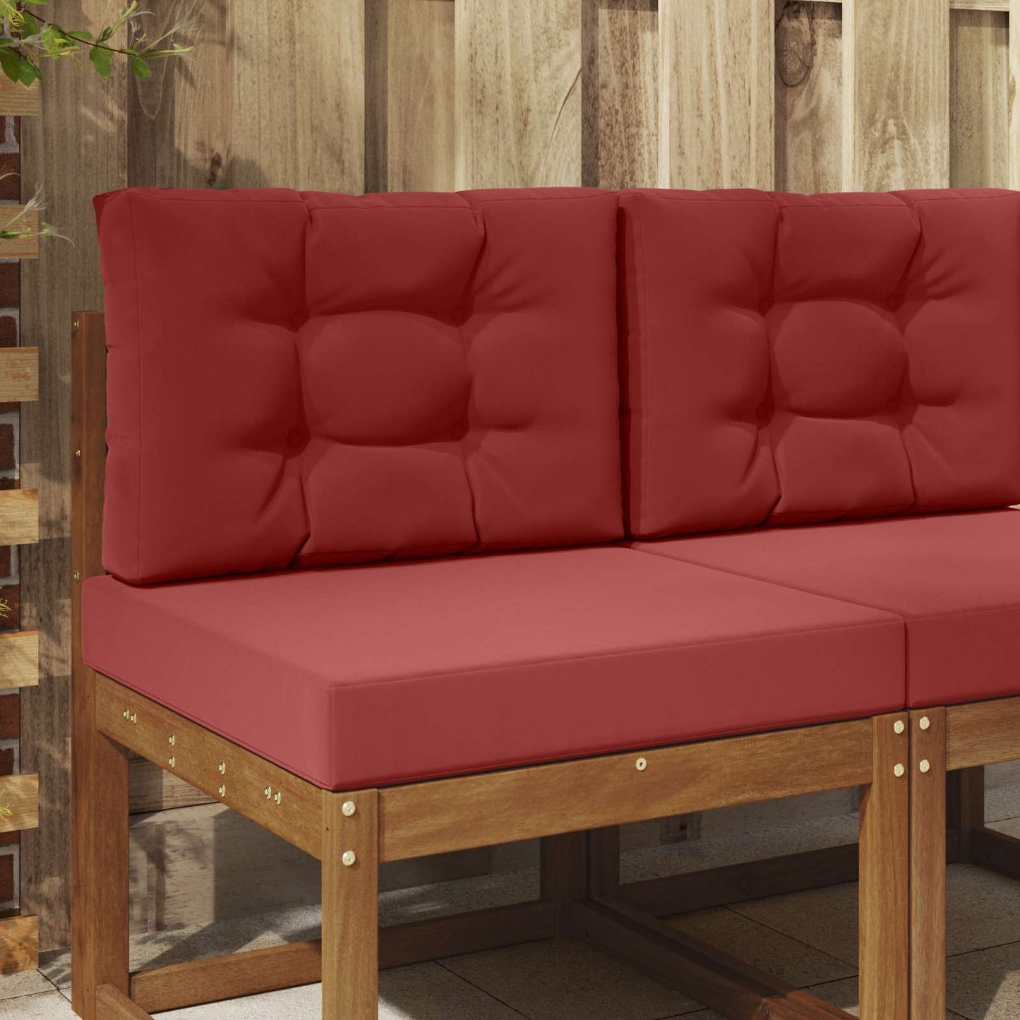 Udendørs Sofa Pude 2 pcs Vinrød Polyester