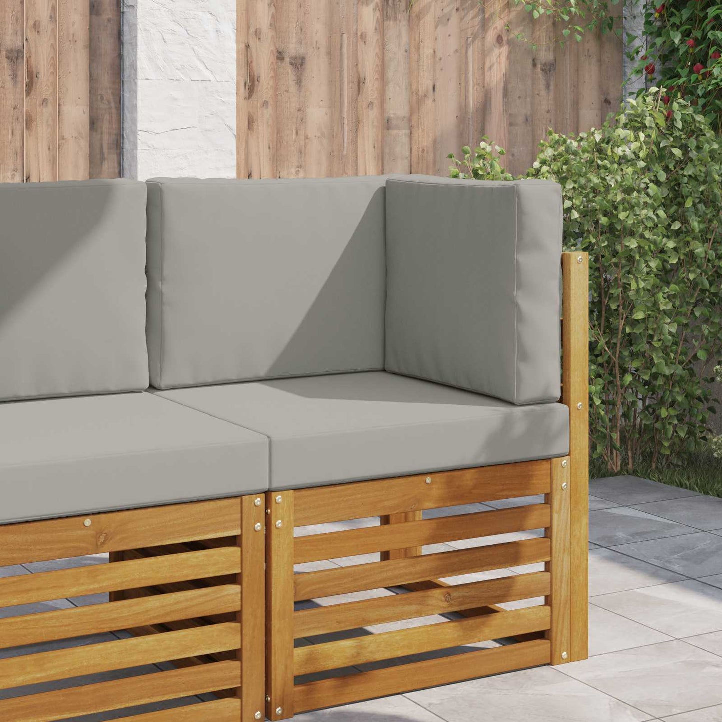 Udendørs Sofa Pude 3 pcs Grå Polyester