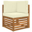 Udendørs Sofa Pude 3 pcs Creme Polyester