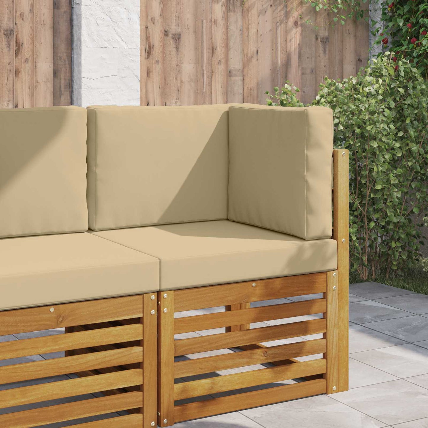 Udendørs Sofa Pude 3 pcs Beige Polyester
