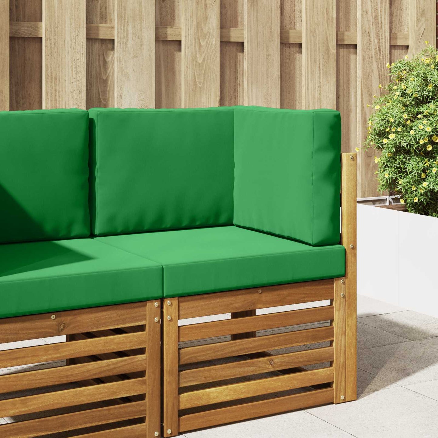 Udendørs Sofa Pude 3 pcs Grøn Polyester