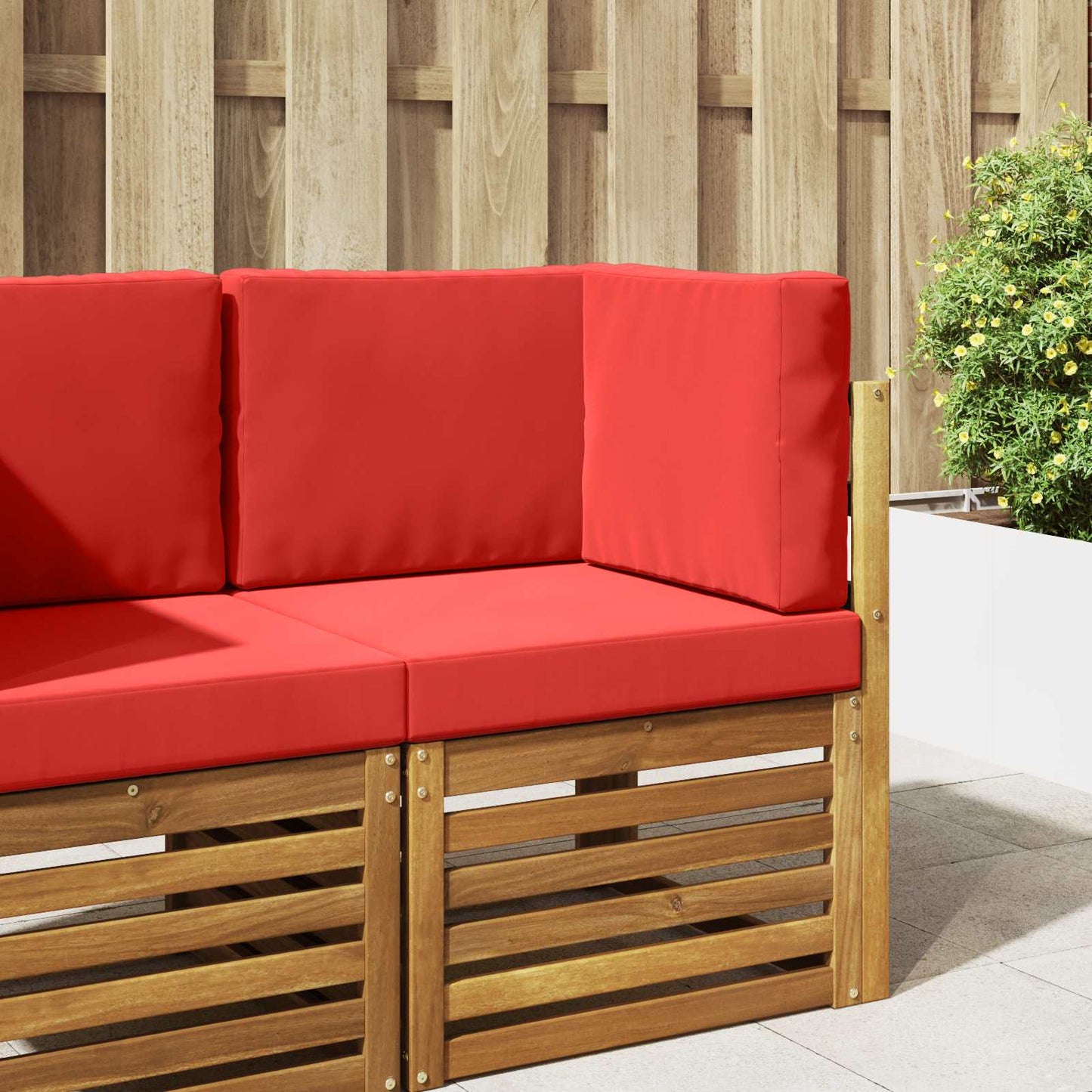 Udendørs Sofa Pude 3 pcs Rød Polyester