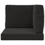 Udendørs Sofa Pude 3 pcs Sort Polyester