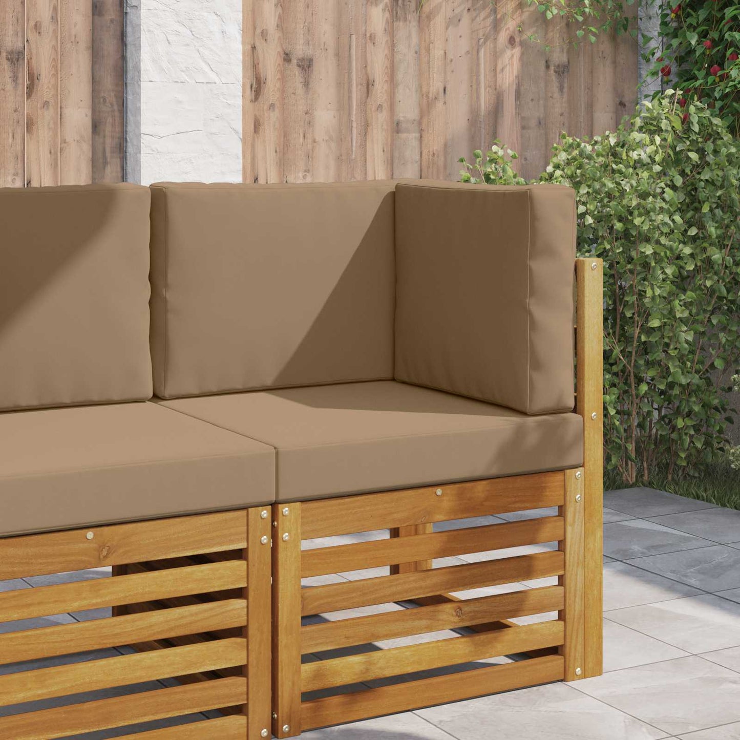 Udendørs Sofa Pude 3 pcs Gråbrun Polyester