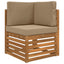 Udendørs Sofa Pude 3 pcs Gråbrun Polyester
