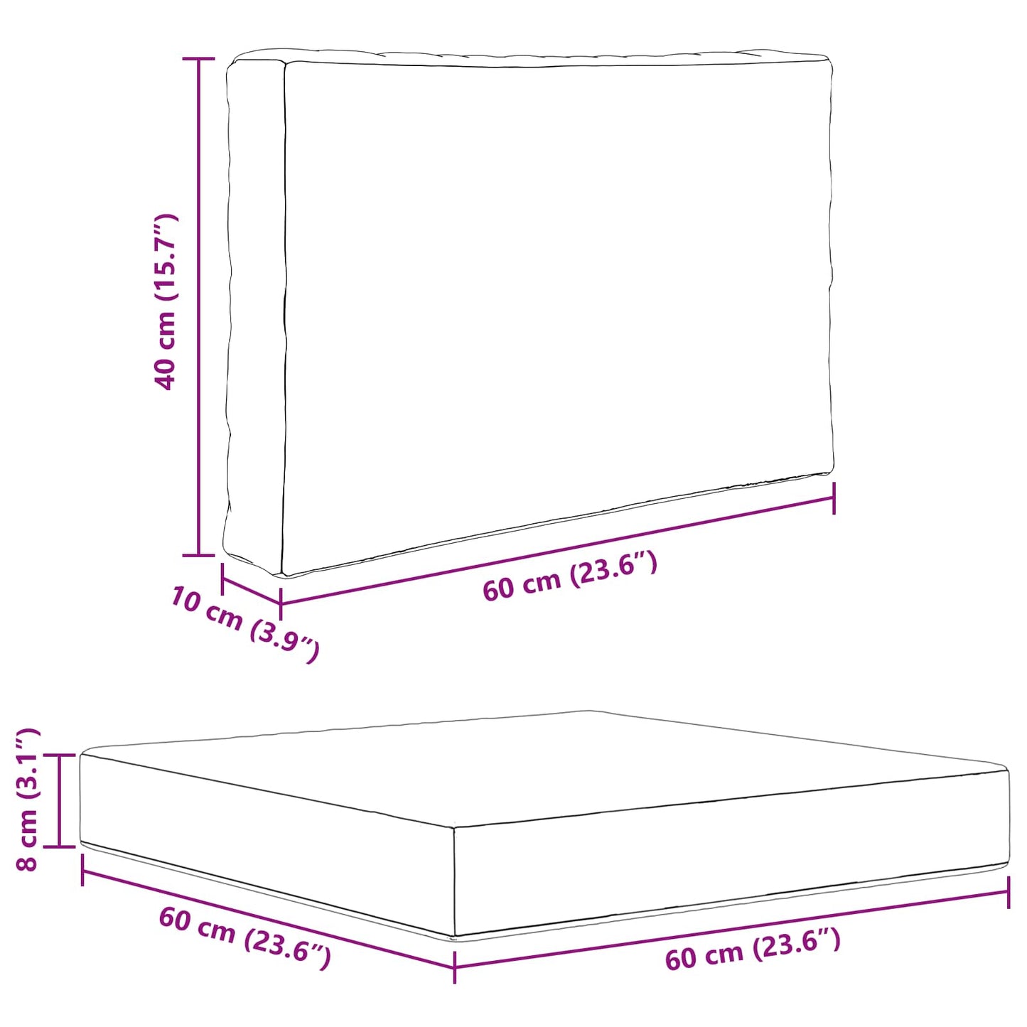 Udendørs Sofa Pude 3 pcs Kongelig blå Polyester