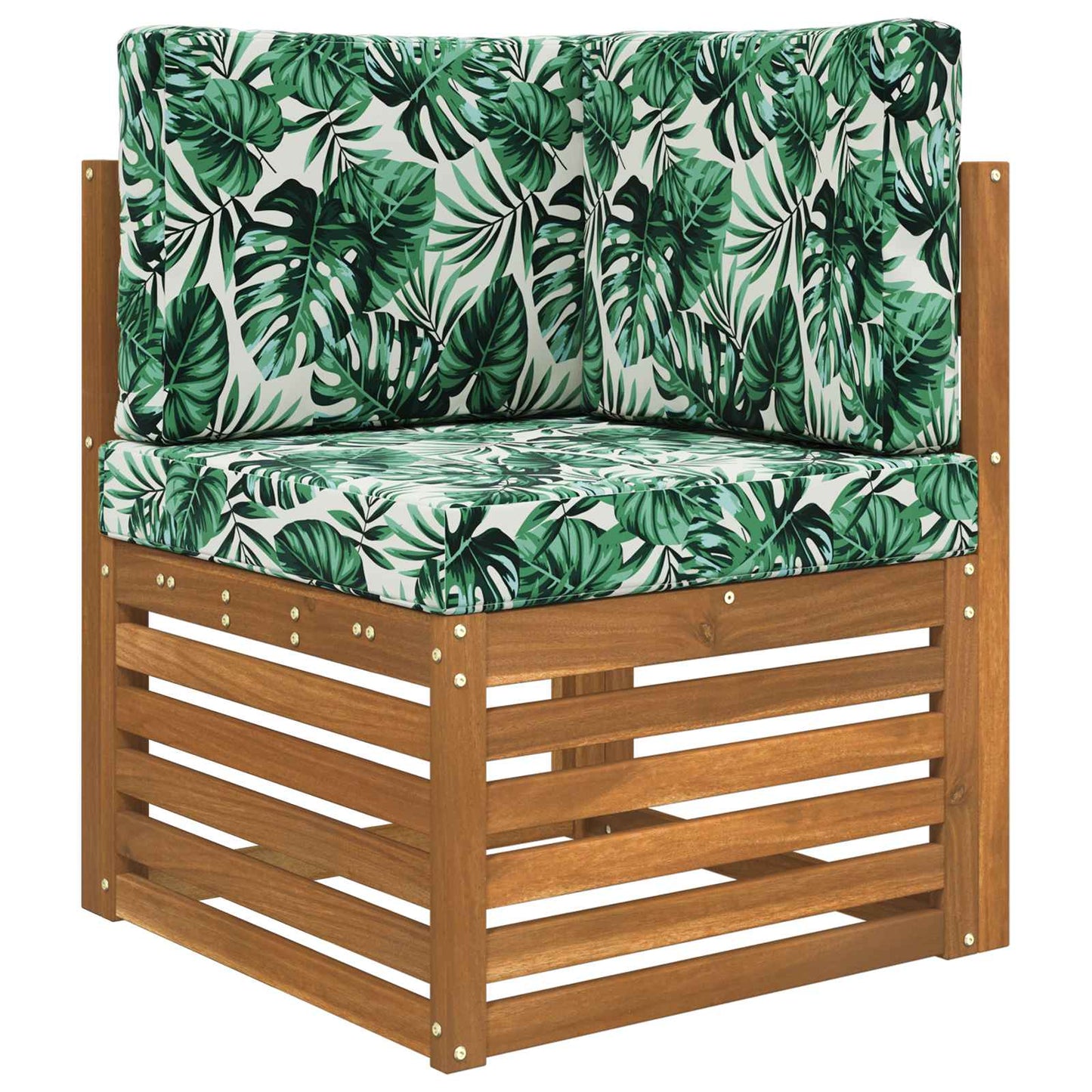 Udendørs Sofa Pude 3 pcs Bladmønster Polyester