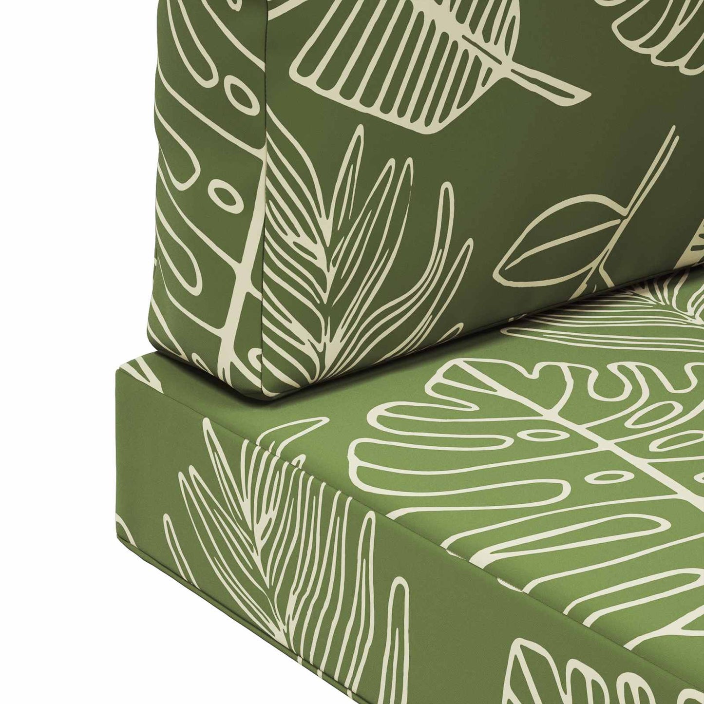 Udendørs Sofa Pude 3 pcs Bladdesign Polyester