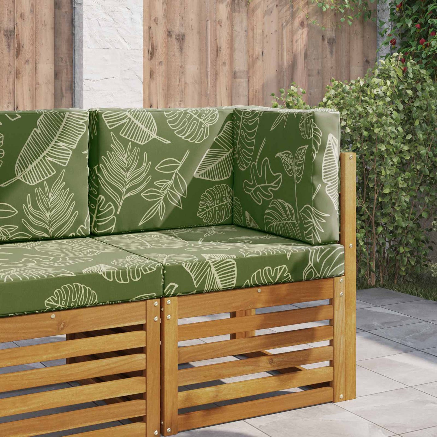 Udendørs Sofa Pude 3 pcs Bladdesign Polyester