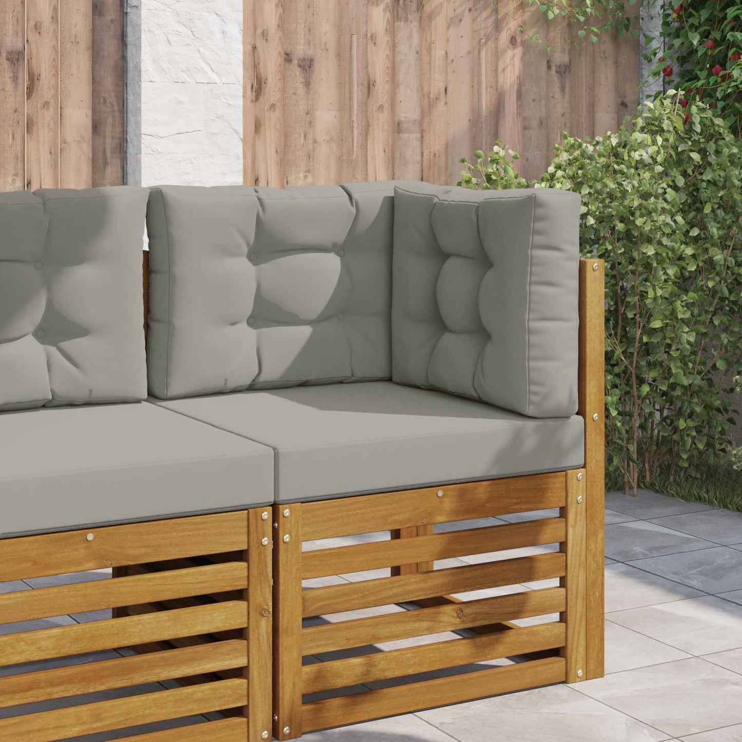 Udendørs Sofa Pude 3 pcs Grå Polyester