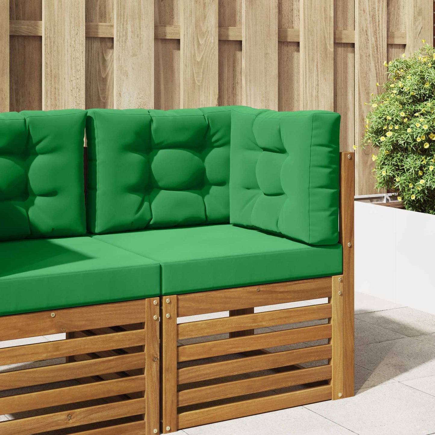 Udendørs Sofa Pude 3 pcs Grøn Polyester