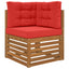 Udendørs Sofa Pude 3 pcs Rød Polyester
