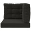 Udendørs Sofa Pude 3 pcs Sort Polyester