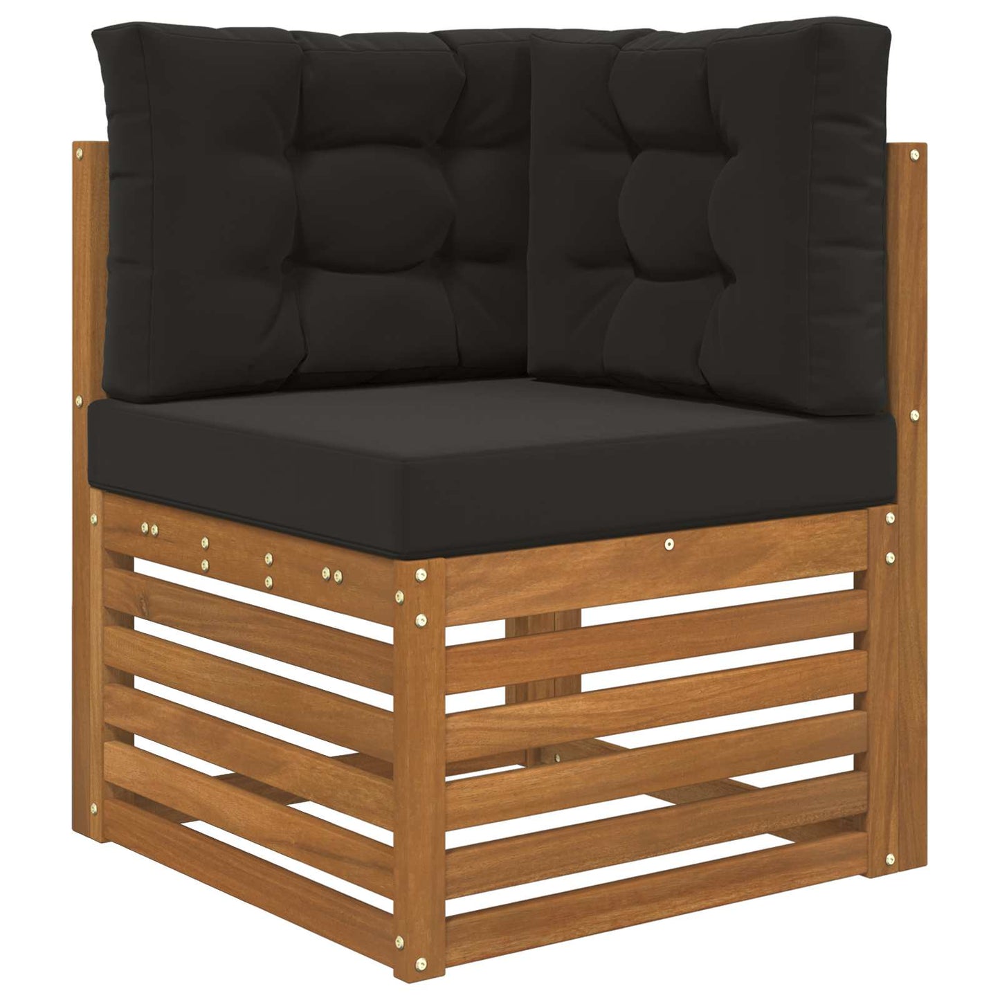 Udendørs Sofa Pude 3 pcs Sort Polyester