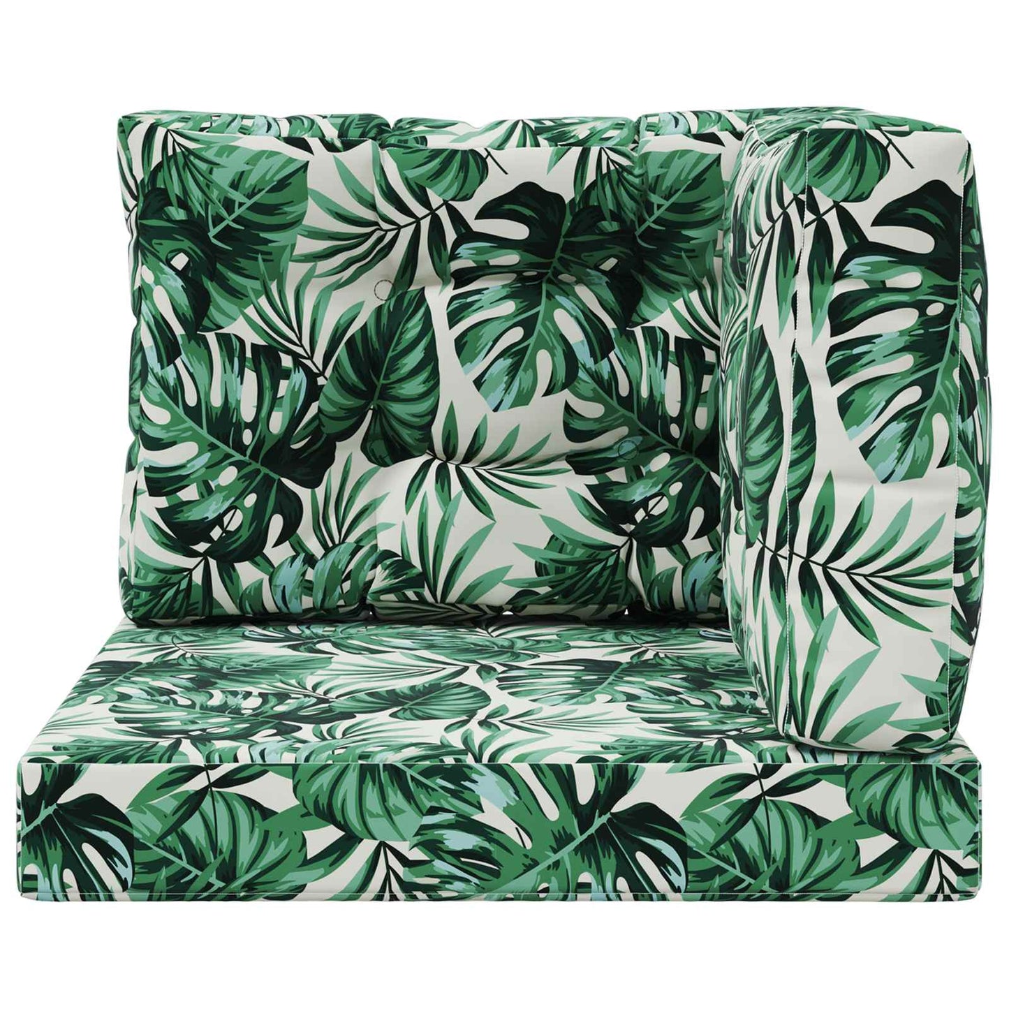 Udendørs Sofa Pude 3 pcs Bladmønster Polyester