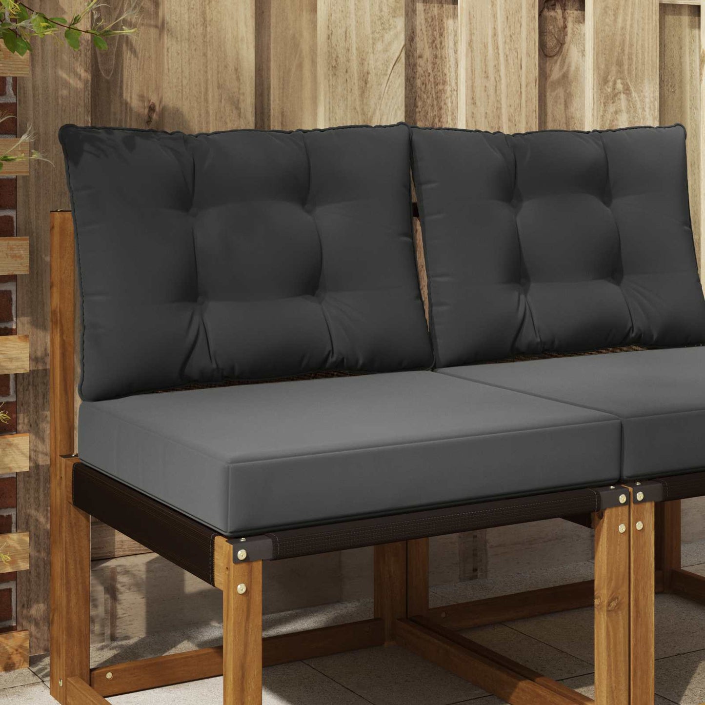 Udendørs Sofa Pude Polyester Antracit 60 x 50,5 x 8 cm