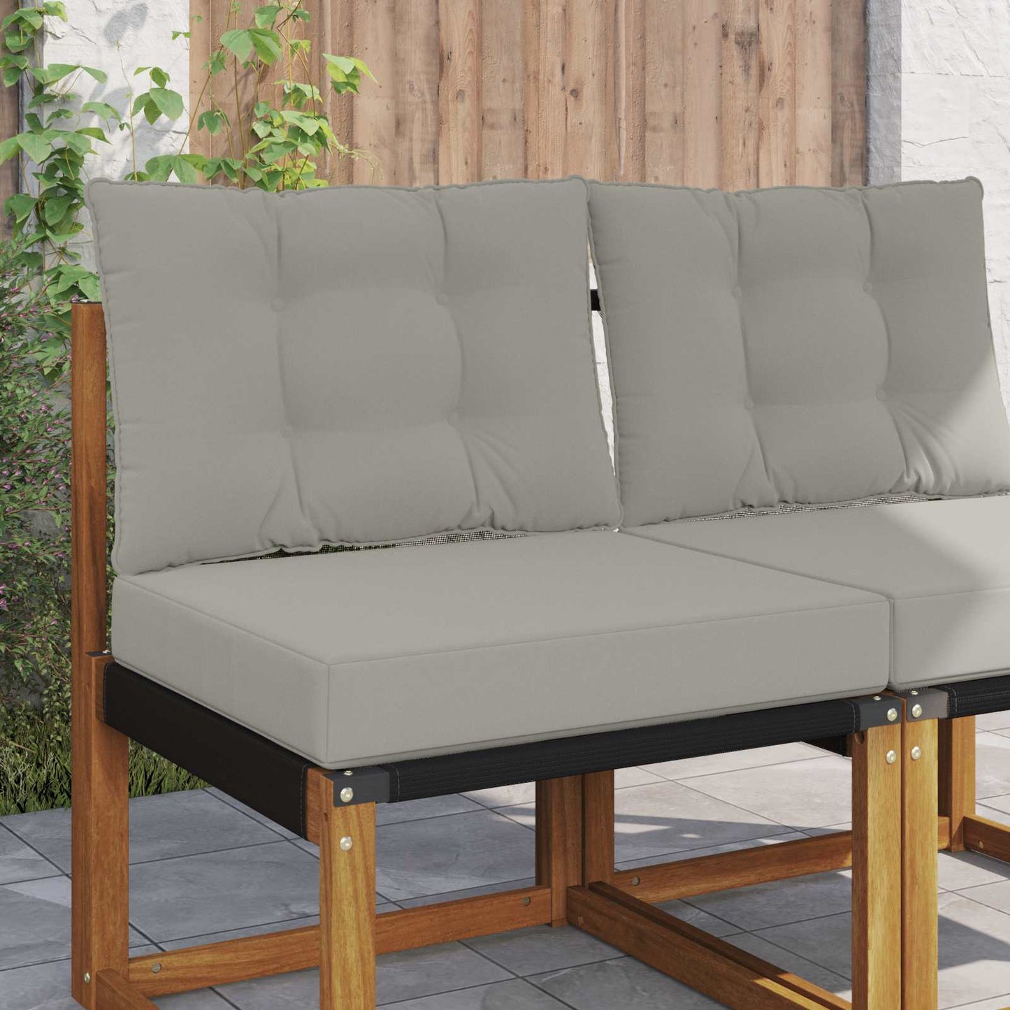 Udendørs Sofa Pude Polyester Grå 60 x 50,5 x 8 cm