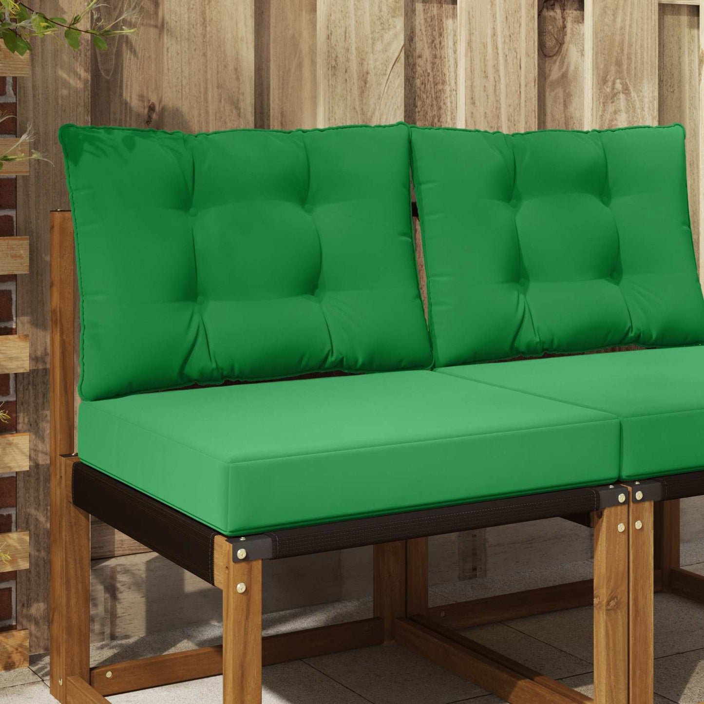 Udendørs Sofa Pude Polyester Grøn 60 x 50,5 x 8 cm