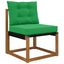 Udendørs Sofa Pude Polyester Grøn 60 x 50,5 x 8 cm