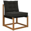 Udendørs Sofa Pude Polyester Sort 60 x 50,5 x 8 cm