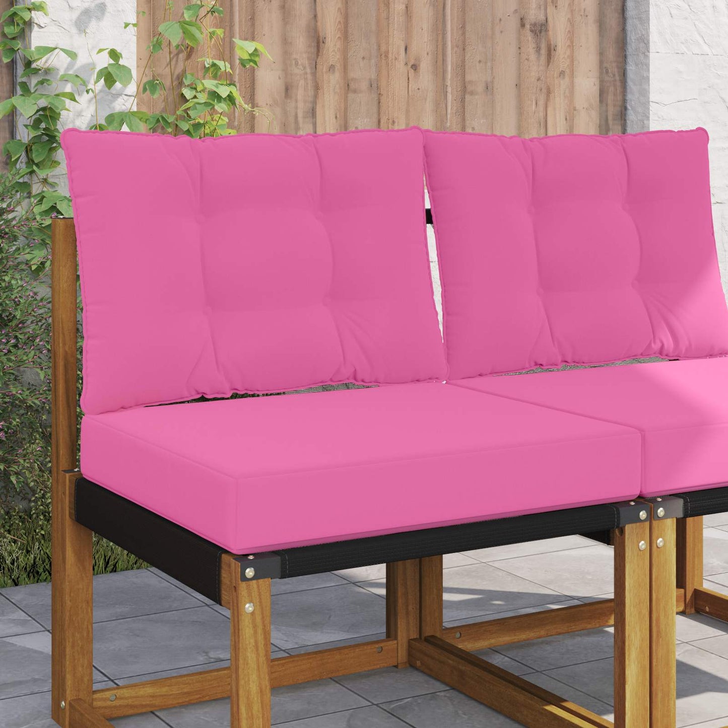 Udendørs Sofa Pude Polyester Lyserød 60 x 50,5 x 8 cm
