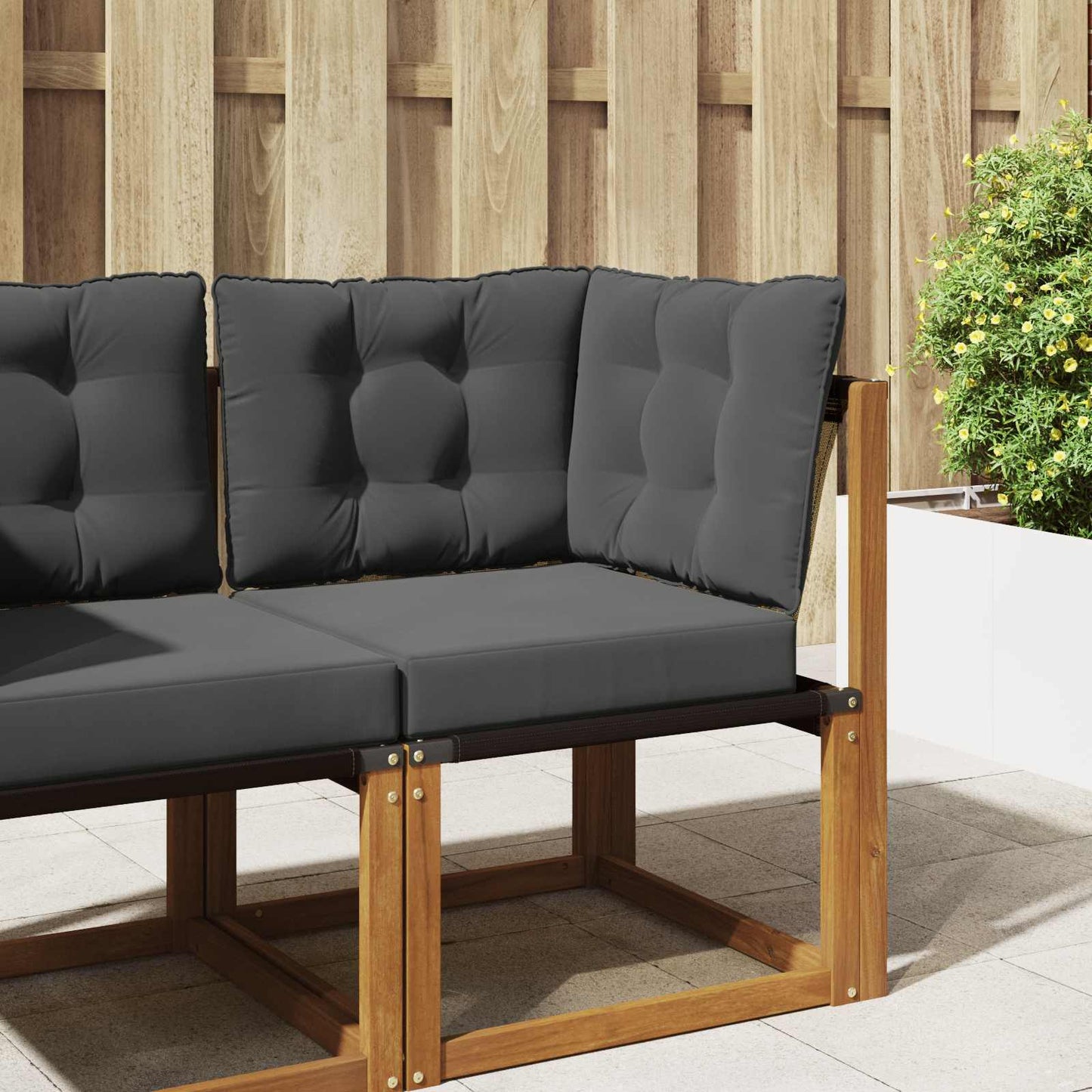 Udendørs Sofa Pude Polyester Antracit 60 x 40 x 10 cm